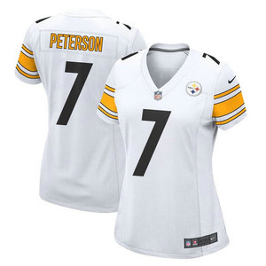 Women's Nike Pittsburgh Steelers #7 Patrick Peterson White Vapor Untouchable Authentic Stitched NFL Jersey