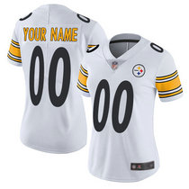 Women's Nike Pittsburgh Steelers Customized White Limited Vapor Untouchable Authentic Stitched NFL Jerseys