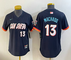 Women's Nike San Diego Padres #13 Manny Machado Obsidian 2026 City MLB Jersey