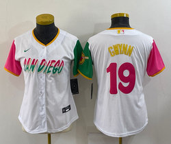 Women's Nike San Diego Padres #19 Tony Gwynn White 2022 City Authentic Stitched MLB Jersey