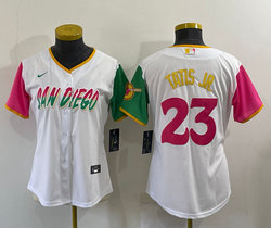 Women's Nike San Diego Padres #23 Fernando Tatis Jr White 2022 City Authentic Stitched MLB Jersey