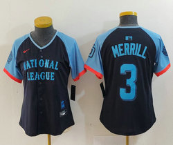 Women's Nike San Diego Padres #3 Jackson Merrill 2024 All Star MLB Jersey