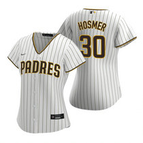 Women's Nike San Diego Padres #30 Eric Hosmer White Game Authentic Stitched MLB Jersey