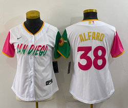 Women's Nike San Diego Padres #38 Jorge Alfaro White 2022 City Authentic Stitched MLB Jersey