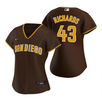 Women's Nike San Diego Padres #43 Garrett Richards Brown Game Authentic Stitched MLB Jersey