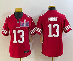 Women's Nike San Francisco 49ers #13 Brock Purdy Red 2023 F.U.S.E. With 2024 Super Bowl (LVIII ) patch Jersey