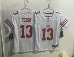 Women's Nike San Francisco 49ers #13 Brock Purdy White Vapor Untouchable Authentic stitched NFL jersey