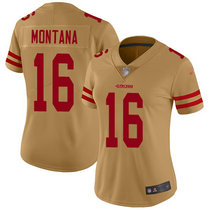 Women's Nike San Francisco 49ers #16 Joe Montana Inverted Legend Vapor Untouchable Authentic Stitched NFL jersey