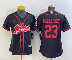 Women's Nike San Francisco 49ers #23 Christian McCaffrey Black Joint baseball jersey