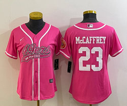 Women's Nike San Francisco 49ers #23 Christian McCaffrey Pink Joint baseball jersey
