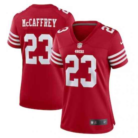 Women's Nike San Francisco 49ers #23 Christian McCaffrey Red 2023 Vapor Untouchable Authentic Stitched NFL Jersey