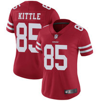 Women's Nike San Francisco 49ers #85 George Kittle Red Vapor Untouchable Authentic stitched NFL jersey