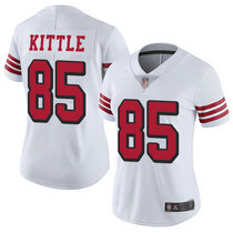 Women's Nike San Francisco 49ers #85 George Kittle White New Vapor Untouchable Limited Authentic Stitched NFL Jersey