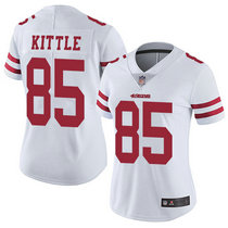 Women's Nike San Francisco 49ers #85 George Kittle White Vapor Untouchable Authentic Stitched NFL Jersey