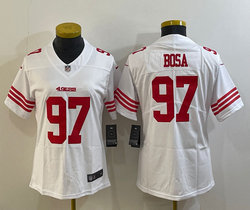 Women's Nike San Francisco 49ers #97 Nick Bosa White 2022 Vapor Untouchable Authentic Stitched NFL Jerseys