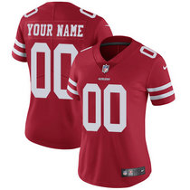 Women's Nike San Francisco 49ers Customized Red Limited Vapor Untouchable Authentic Stitched NFL Jerseys