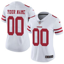 Women's Nike San Francisco 49ers Customized White Limited Vapor Untouchable Authentic Stitched NFL Jerseys