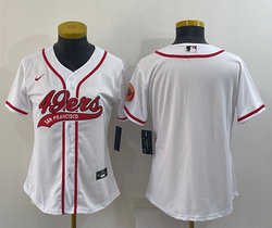 Women's Nike San Francisco 49ers White Joint Authentic Stitched baseball jersey