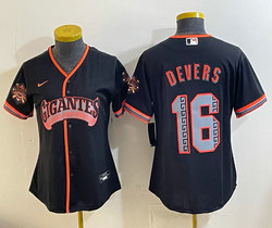 Women's Nike San Francisco Giants #16 Rafael Devers Black 2026 Stadium Jersey