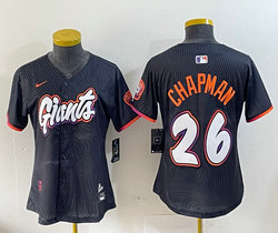 Women's Nike San Francisco Giants #26 Matt Chapman Black 2(II) Joint MLB Jersey