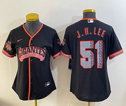 Women's Nike San Francisco Giants #51 Jung Hoo Lee Black 2026 Stadium MLB Jersey