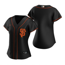 Women's Nike San Francisco Giants #Blank Black Game Authentic Stitched MLB Jersey