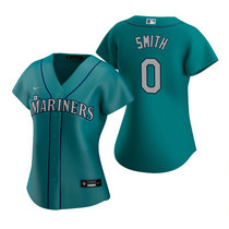 Women's Nike Seattle Mariners #0 Mallex Smith Green Game Authentic Stitched MLB jersey