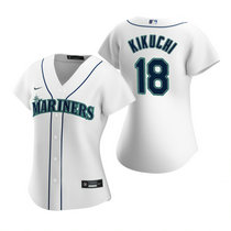 Women's Nike Seattle Mariners #18 Yusei Kikuchi White Game Authentic Stitched MLB jersey