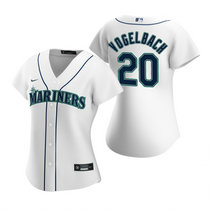 Women's Nike Seattle Mariners #20 Daniel Vogelbach White Game Authentic Stitched MLB jersey