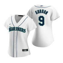 Women's Nike Seattle Mariners #9 Dee Gordon White Game Authentic Stitched MLB jersey