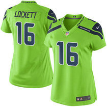 Women's Nike Seattle Seahawks #16 Tyler Lockett Green Authentic stitched NFL jersey
