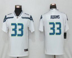 Women's Nike Seattle Seahawks #33 Jamal Adams White Vapor Untouchable Authentic Stitched NFL Jersey