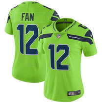 Women's Nike Seattle Seahawks 12th Fan Limited Green Rush Vapor Untouchable Authentic stitched NFL jersey