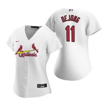 Women's Nike St.Louis Cardinals #11 Paul DeJong White Authentic Stitched MLB Jersey