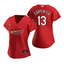 Women's Nike St.Louis Cardinals #13 Matt Carpenter Red Game Authentic stitched MLB jersey