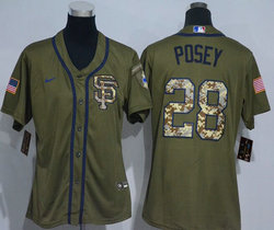 Women's Nike St.Louis Cardinals #28 Buster Posey Salute to Service Authentic Stitched MLB Jersey