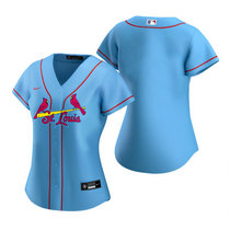 Women's Nike St.Louis Cardinals #Blank Light Blue Game Authentic stitched MLB jersey