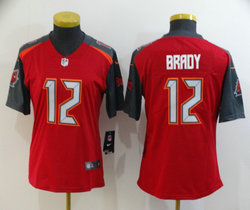 Women's Nike Tampa Bay Buccaneers #12 Tom Brady Red Vapor Untouchable Authentic Stitched NFL Jersey