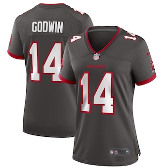 Women's Nike Tampa Bay Buccaneers #14 Chris Godwin Grey Vapor Untouchable Authentic Stitched NFL Jersey