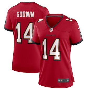Women's Nike Tampa Bay Buccaneers #14 Chris Godwin Red Vapor Untouchable Authentic Stitched NFL Jersey