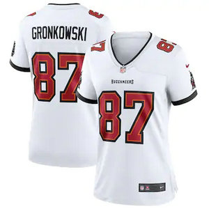 Women's Nike Tampa Bay Buccaneers #87 Rob Gronkowski White Vapor Untouchable Authentic Stitched NFL Jersey.webp