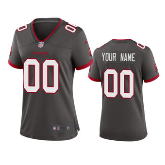 Women's Nike Tampa Bay Buccaneers Customized Gray Vapor Untouchable Authentic Stitched NFL Jerseys