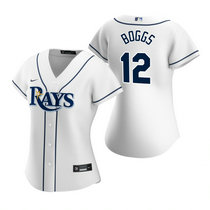 Women's Nike Tampa Bay Rays #12 Wade Boggs White Game Authentic stitched MLB jersey