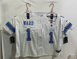 Women's Nike Tennessee Titans #1 Cameron Ward White 2026 Stitched NFL Jersey
