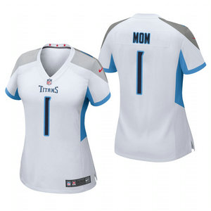 Women's Nike Tennessee Titans #1 Dad White 2021 Mother's Day Authentic Stitched NFL Jersey