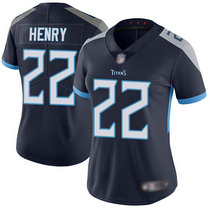 Women's Nike Tennessee Titans #22 Derrick Henry Navy Blue New Vapor Untouchable Limited Authentic Stitched NFL Jersey