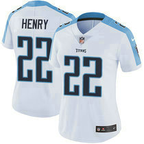 Women's Nike Tennessee Titans #22 Derrick Henry White Vapor Untouchable Authentic stitched NFL jersey