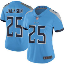 Women's Nike Tennessee Titans #25 Adoree' Jackson Light Blue New Vapor Untouchable Limited Authentic Stitched NFL Jersey