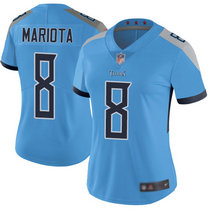 Women's Nike Tennessee Titans #8 Marcus Mariota Light Blue New Vapor Untouchable Authentic Stitched NFL Jersey
