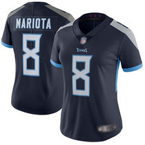 Women's Nike Tennessee Titans #8 Marcus Mariota Navy Blue New Vapor Untouchable Authentic Stitched NFL Jersey